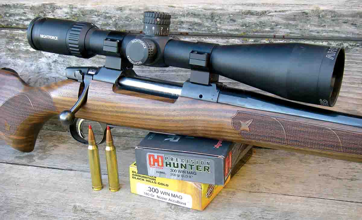 The CZ 557 .300 Winchester Magnum was evaluated for accuracy using select high-performance factory loads from Hornady, Black Hills Ammunition and others.
